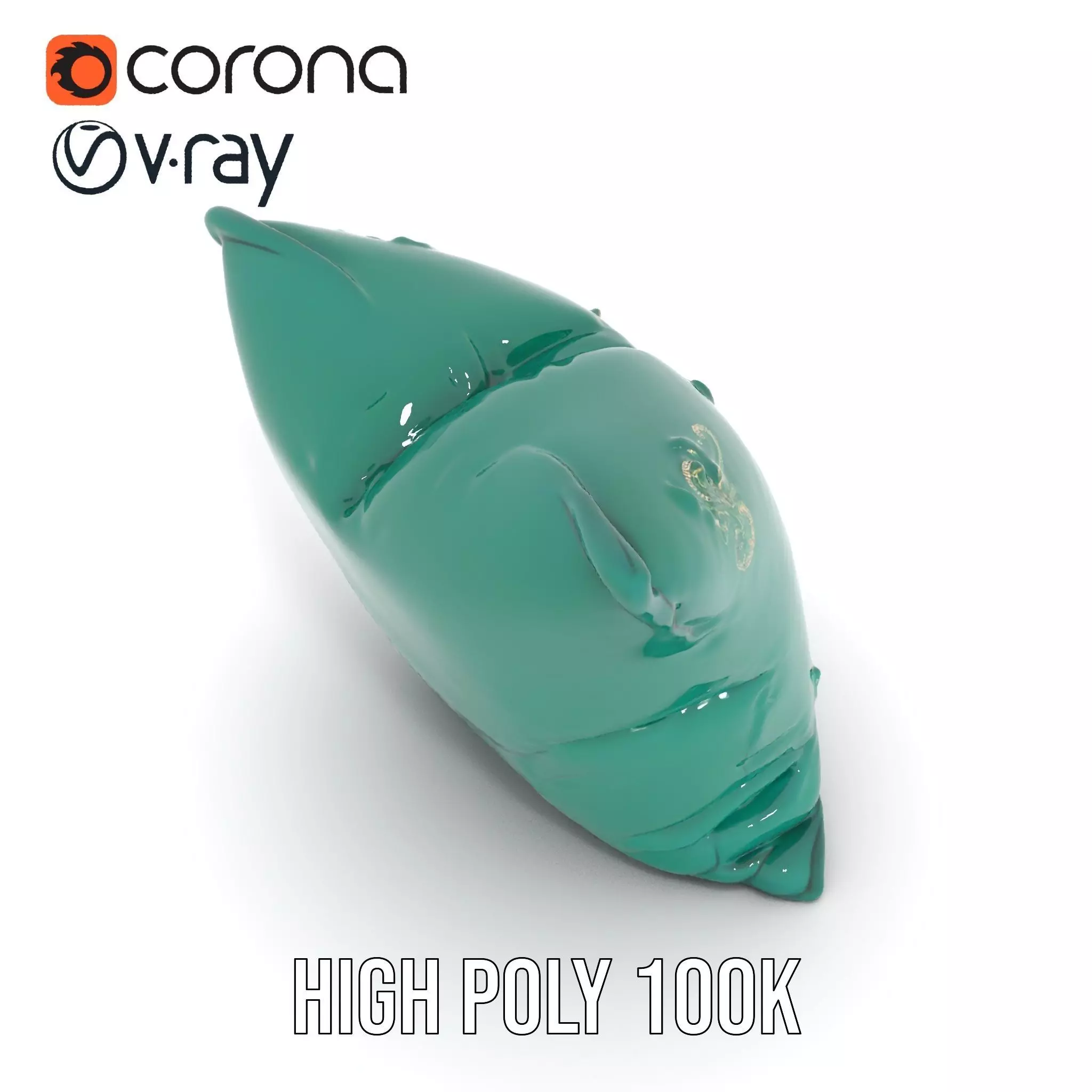 Emerald Embroidered Cushion model pack Low-poly 3D model_28