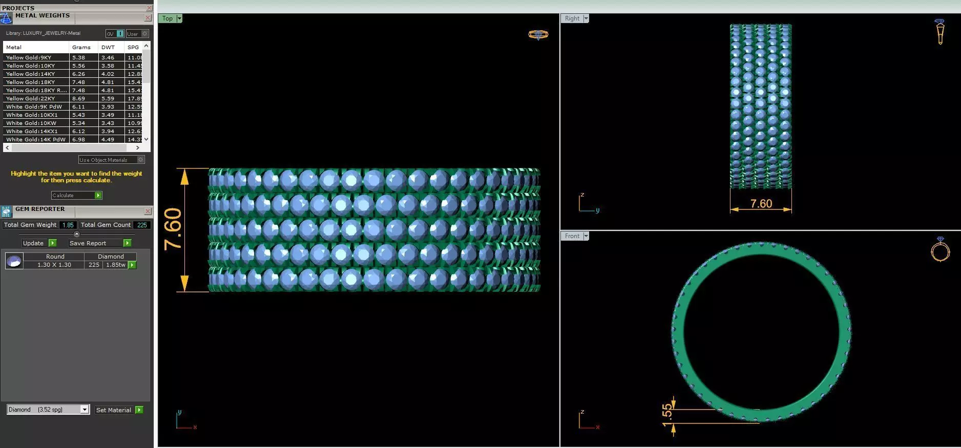 Multiple line Eternity Ring 3D print model_1