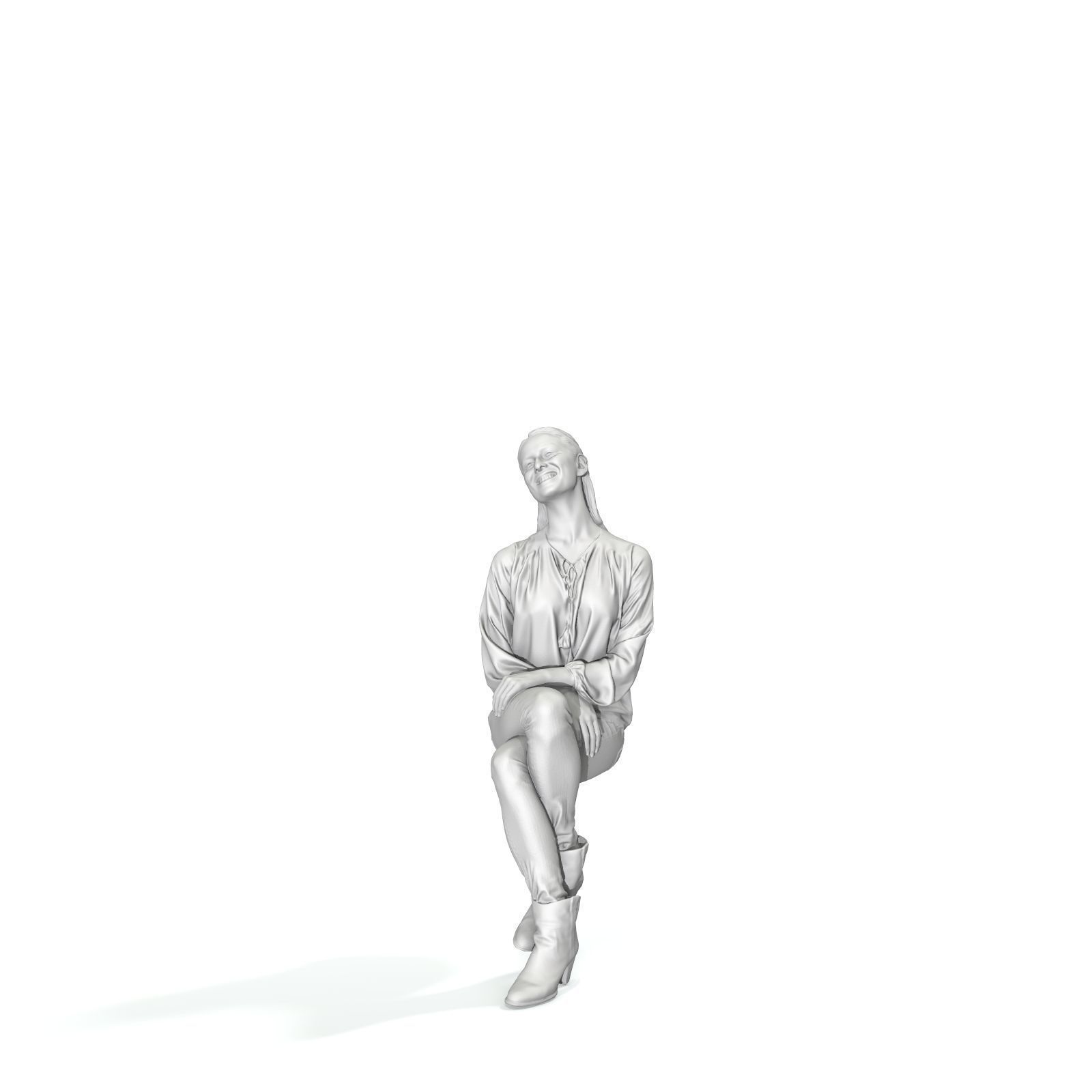 Sitting Smiling Woman - CWom0327-HD2-O02P01-S Low-poly 3D model_15