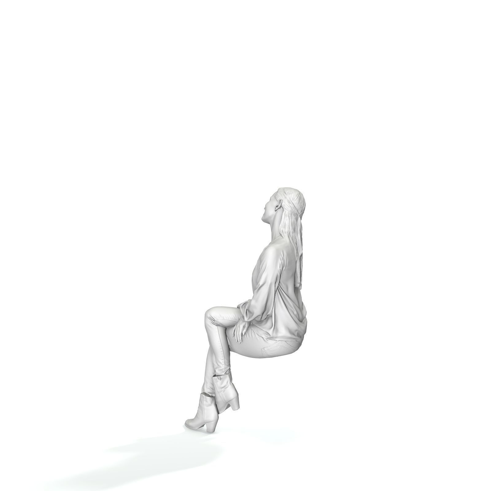 Sitting Smiling Woman - CWom0327-HD2-O02P01-S Low-poly 3D model_13