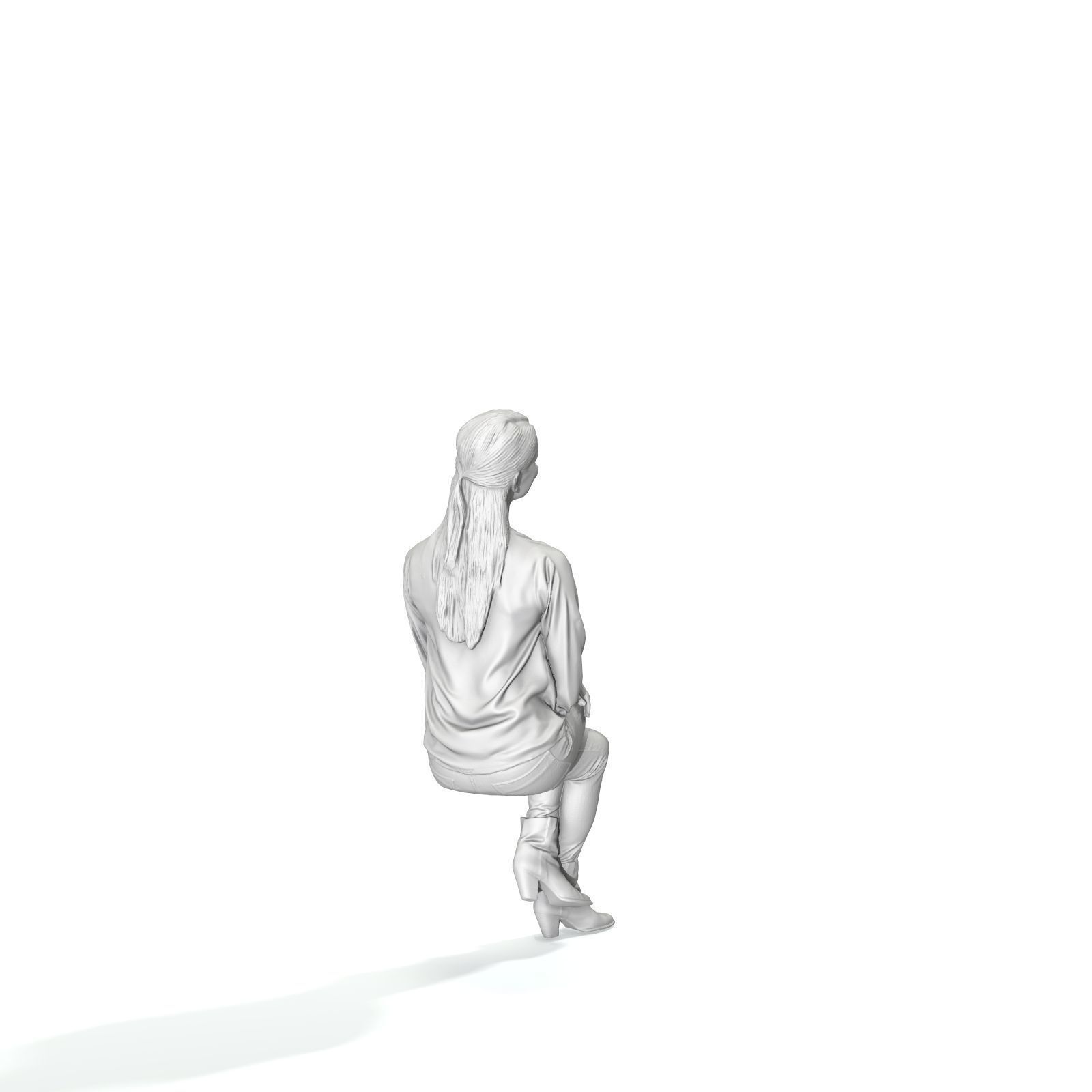 Sitting Smiling Woman - CWom0327-HD2-O02P01-S Low-poly 3D model_11