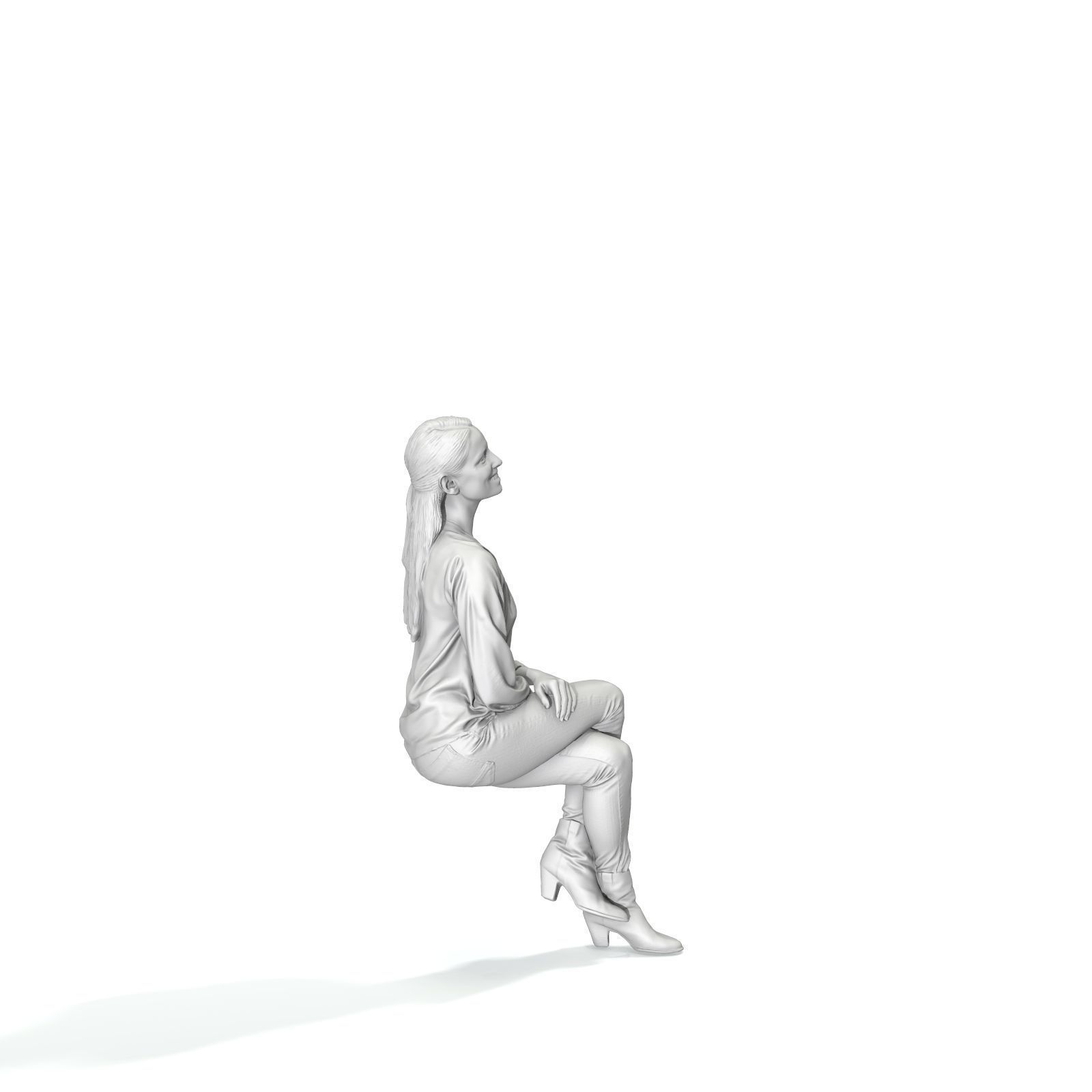 Sitting Smiling Woman - CWom0327-HD2-O02P01-S Low-poly 3D model_10