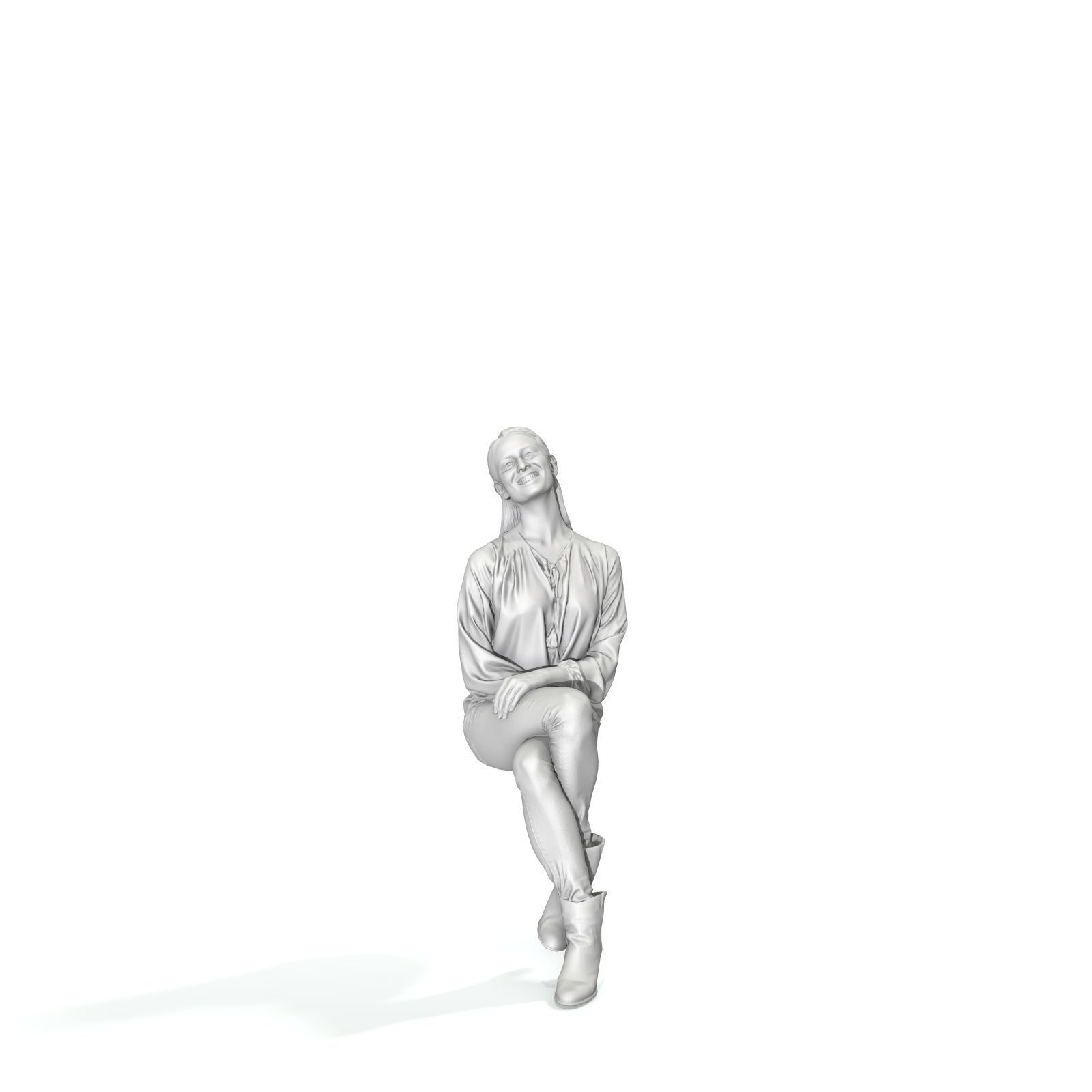 Sitting Smiling Woman - CWom0327-HD2-O02P01-S Low-poly 3D model_8