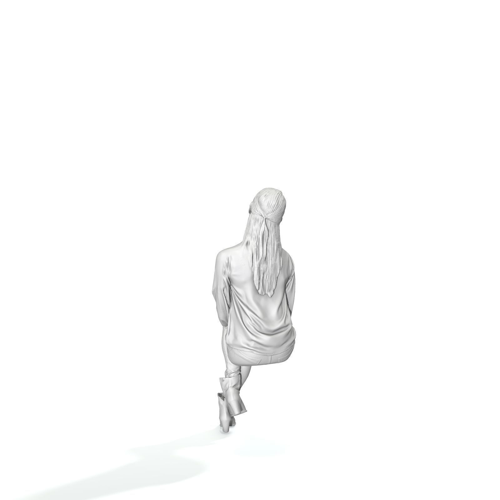 Sitting Smiling Woman - CWom0327-HD2-O02P01-S Low-poly 3D model_12