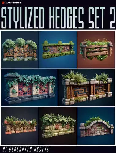 Stylized Hedges Set 2