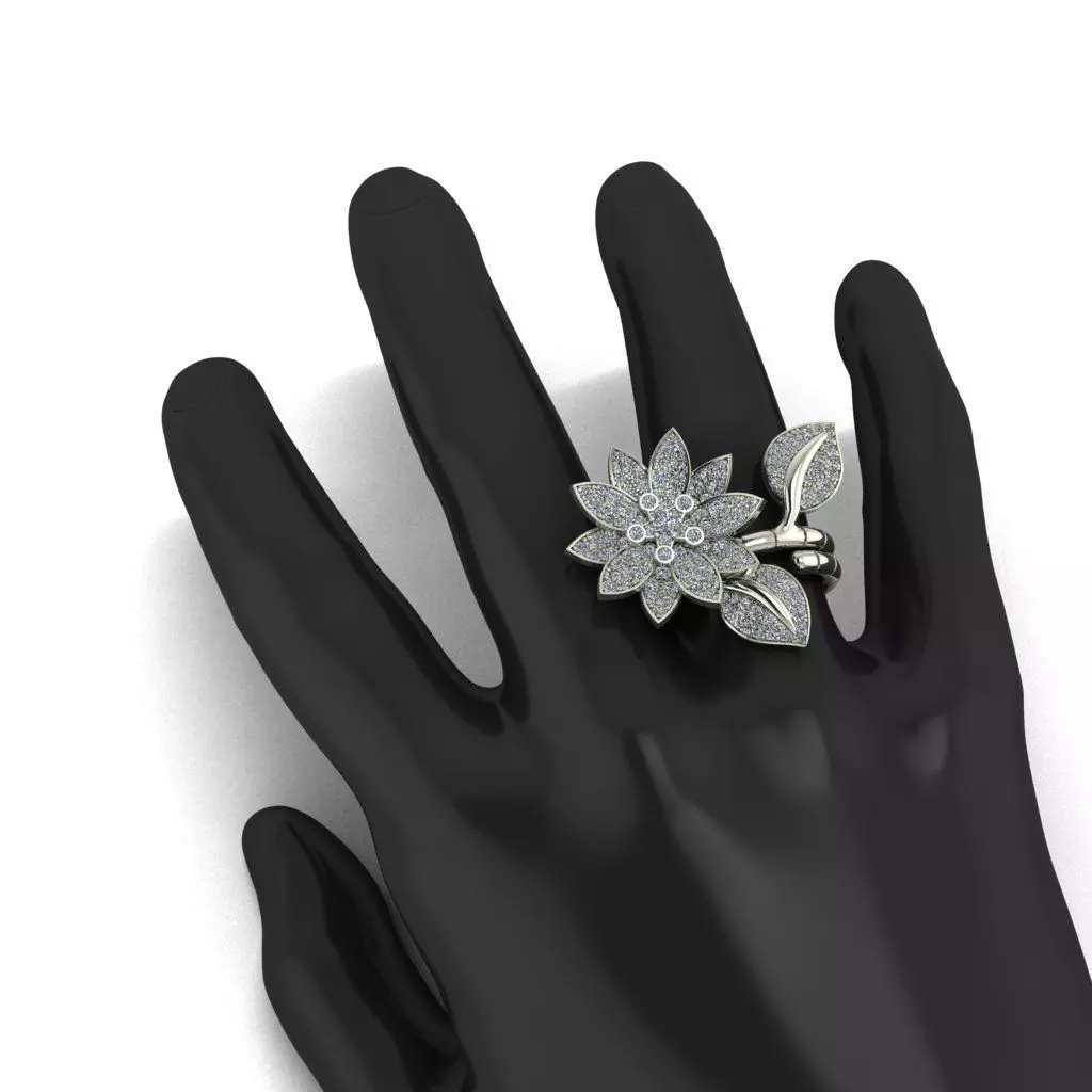 flower ring Free 3D print model_4
