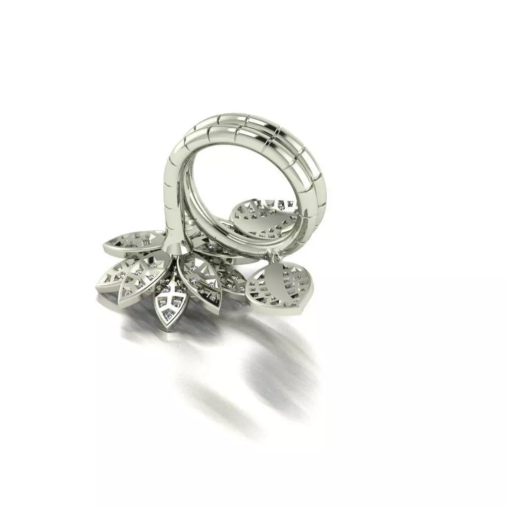 flower ring Free 3D print model_3