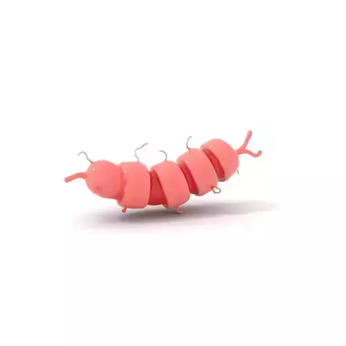 Pink Glossy Bacterial Form model pack Low-poly 3D model