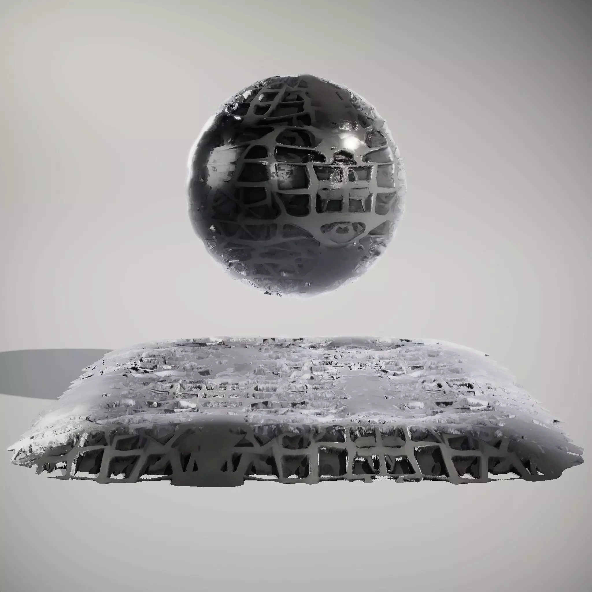 HQ PBR Textures Set Black Geometric Pattern Glossy Texture_3