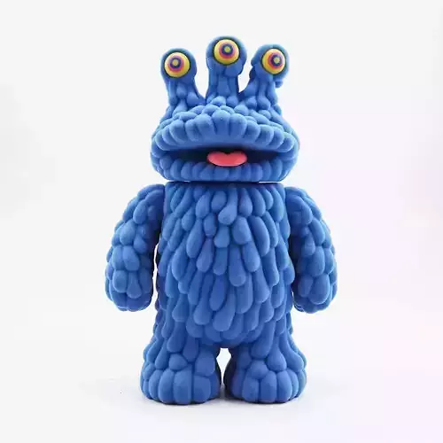 Blue Sofubi Style Muckey POP MART toy 3D print model