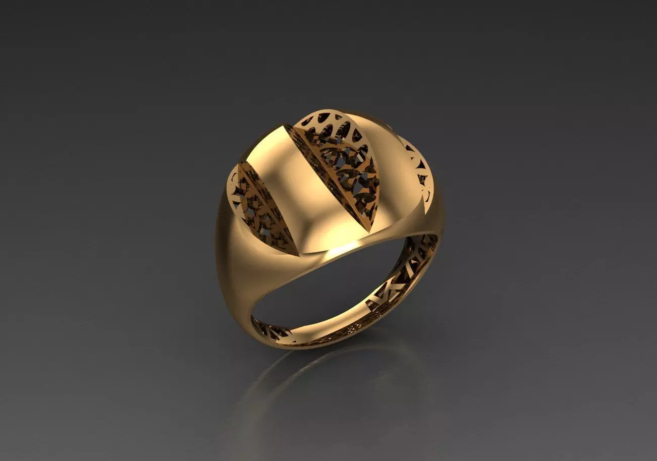 Ready Women Gold Ring STL 3D Models 3D print model_0