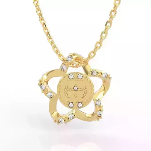 Elegant Flower Pendant Designer Necklace