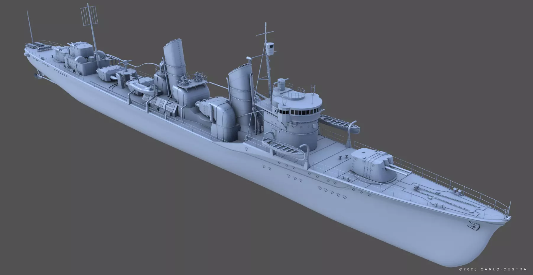 IJN FUBUKI - Personal license - 1-100 scale 3D print model_1