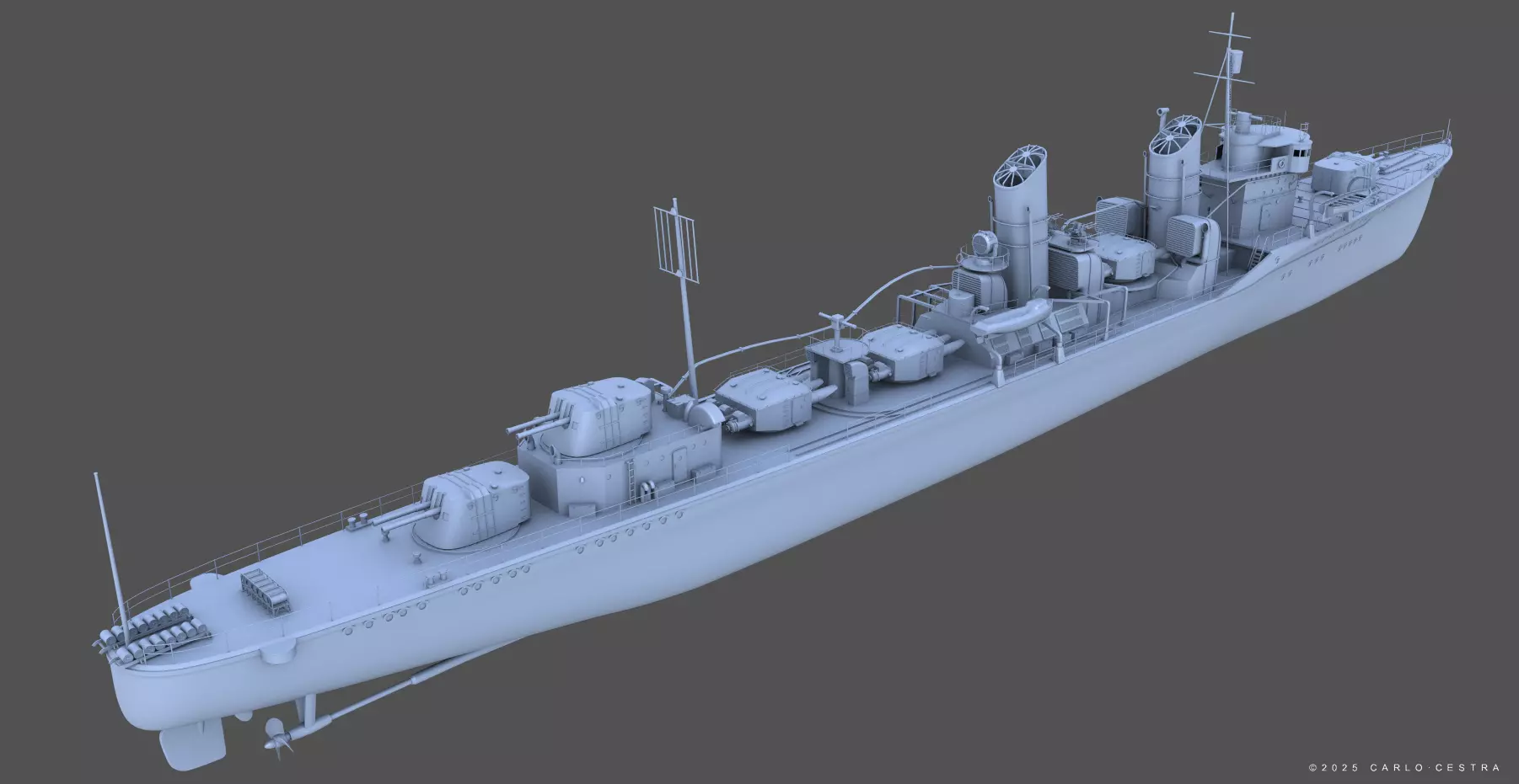 IJN FUBUKI - Personal license - 1-100 scale 3D print model_2