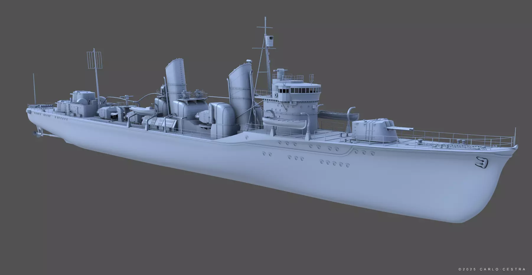 IJN FUBUKI - Personal license - 1-100 scale 3D print model_0