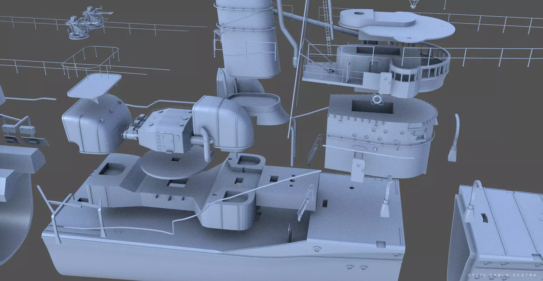 IJN FUBUKI - Personal license - 1-100 scale 3D print model_16