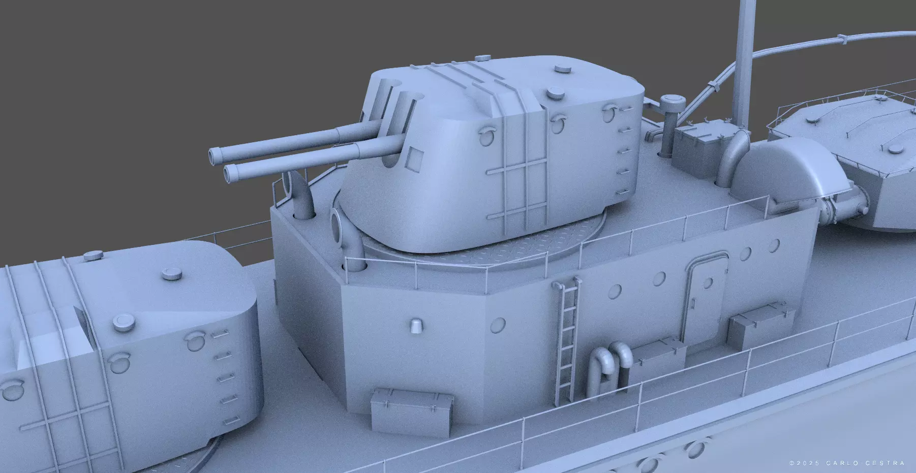 IJN FUBUKI - Personal license - 1-100 scale 3D print model_12
