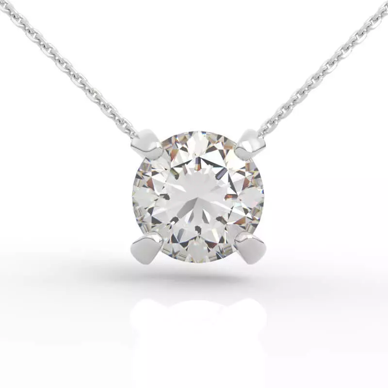 Flawless 3 Carat Diamond Solitaire Pendant 3D print model