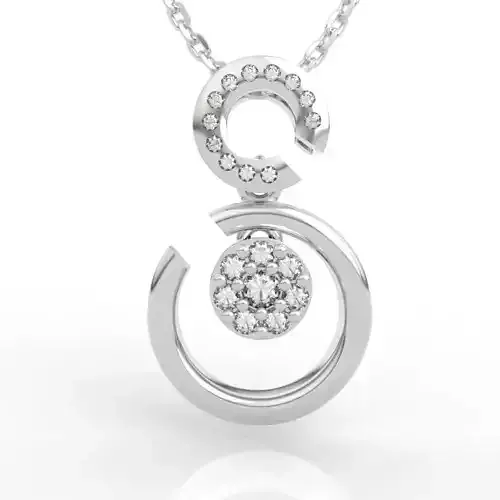 Dynamic Floating Cluster Diamond Necklace