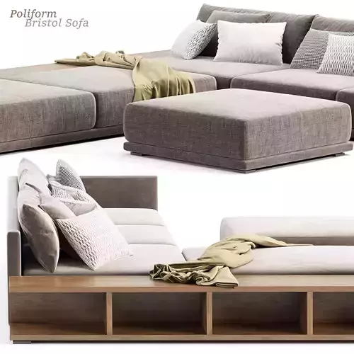 Poliform Bristol Sofa 1 3D model 3