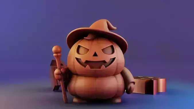 Halloween pumpkin decor candle mold 3D print model