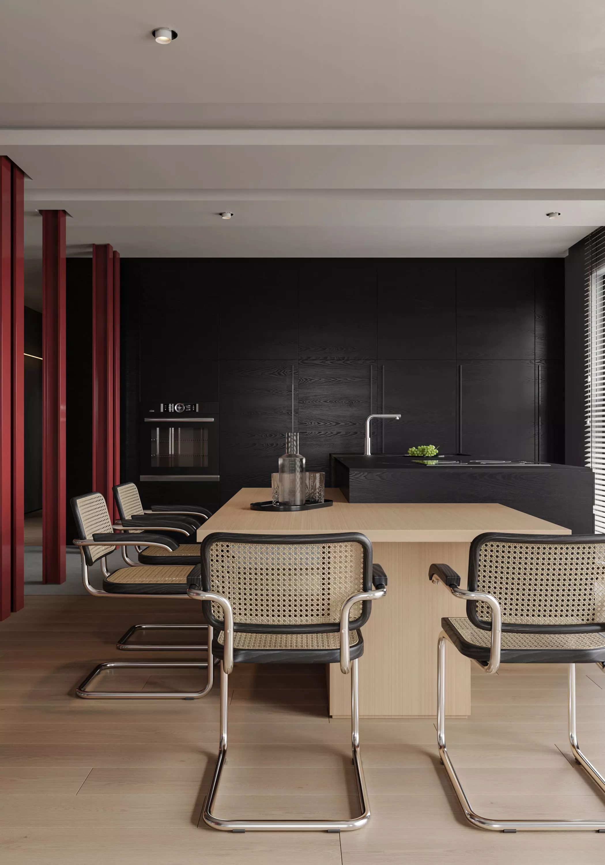 Modern living room dining room interior scenes 525 3D model_1