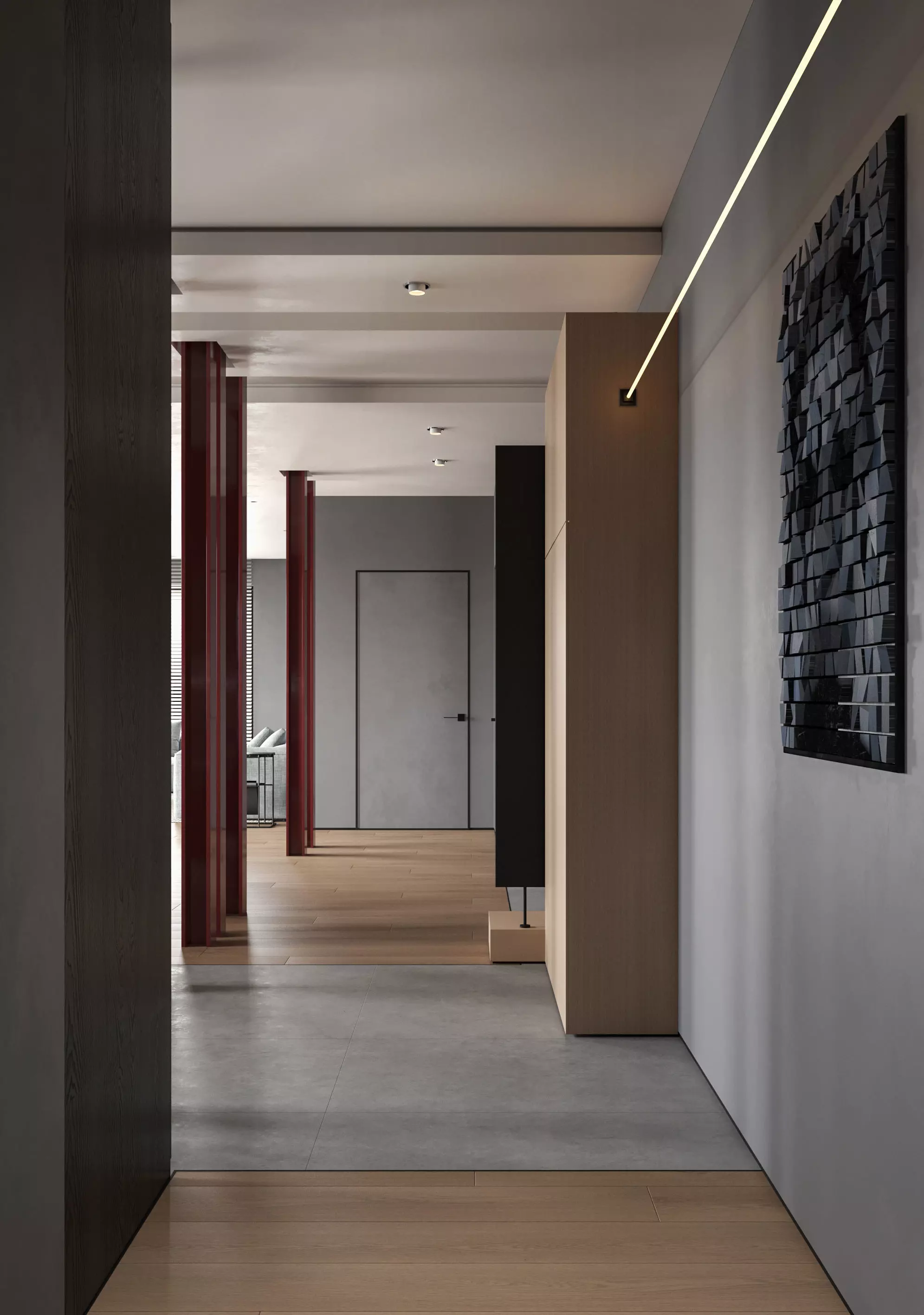 Modern living room dining room interior scenes 525 3D model_2