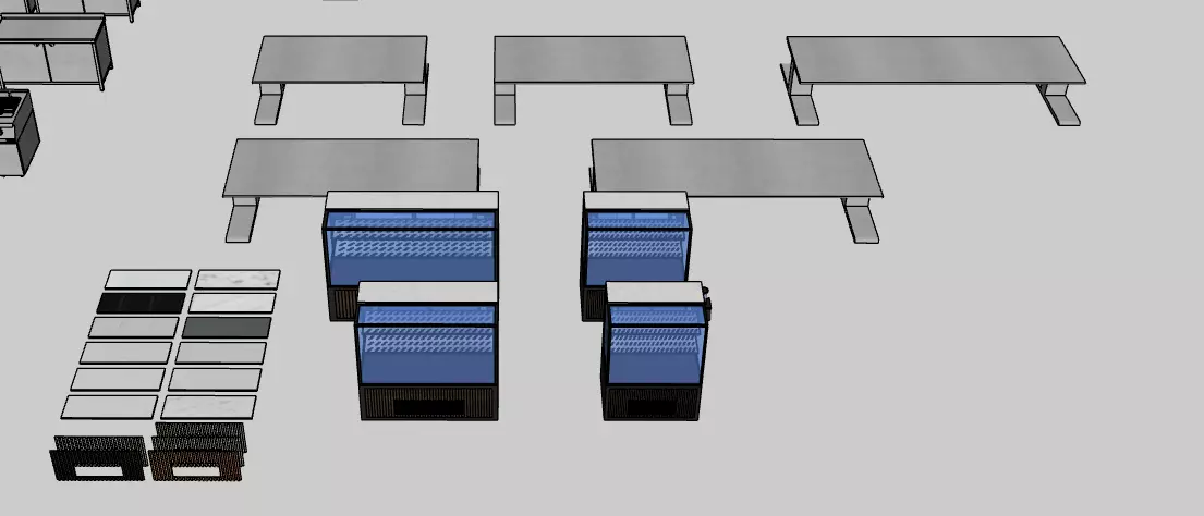 Industrial Kitchen And Open Buffet Libary 3D model_4