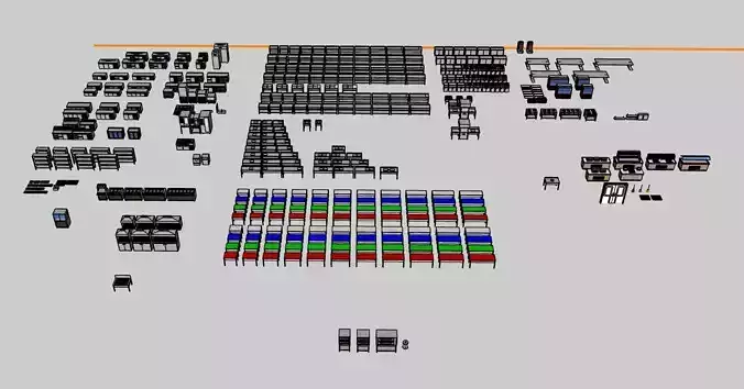 Industrial Kitchen And Open Buffet Libary