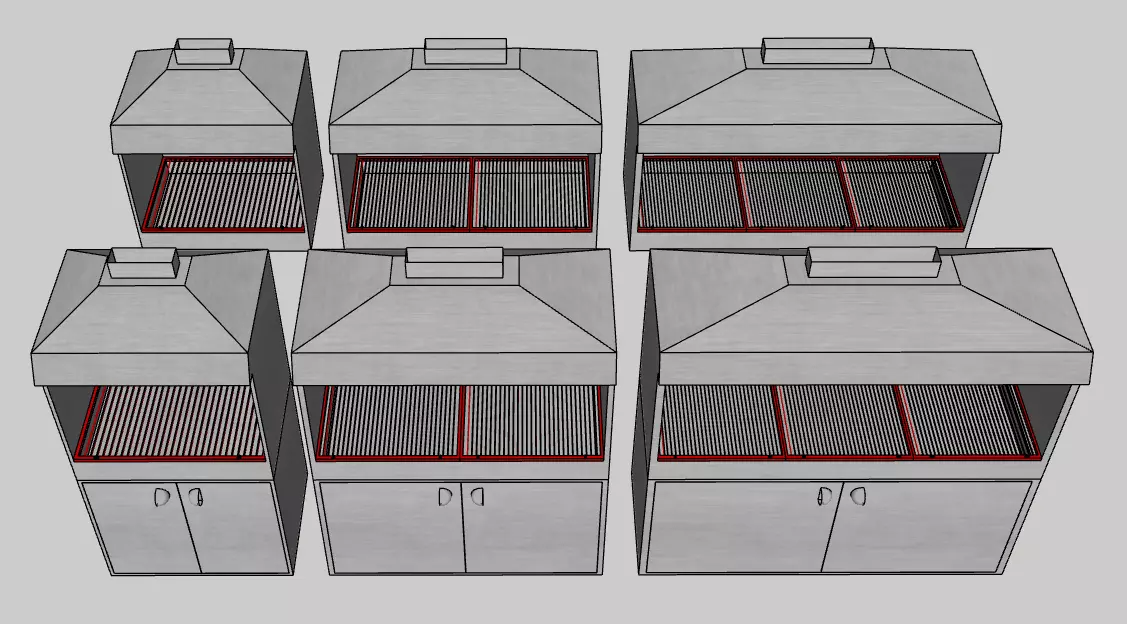 Industrial Kitchen And Open Buffet Libary 3D model_8