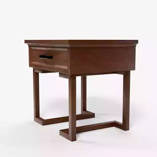 Nightstand 03 - Minimalist Wooden Bedside Table 