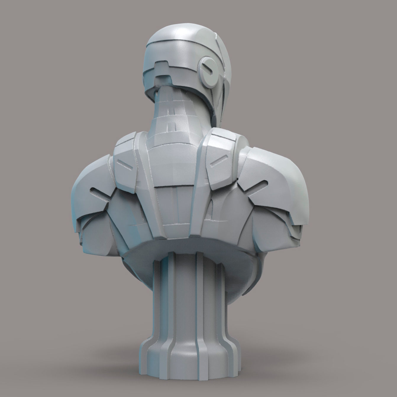IronMan iron man bust 3D print model_4