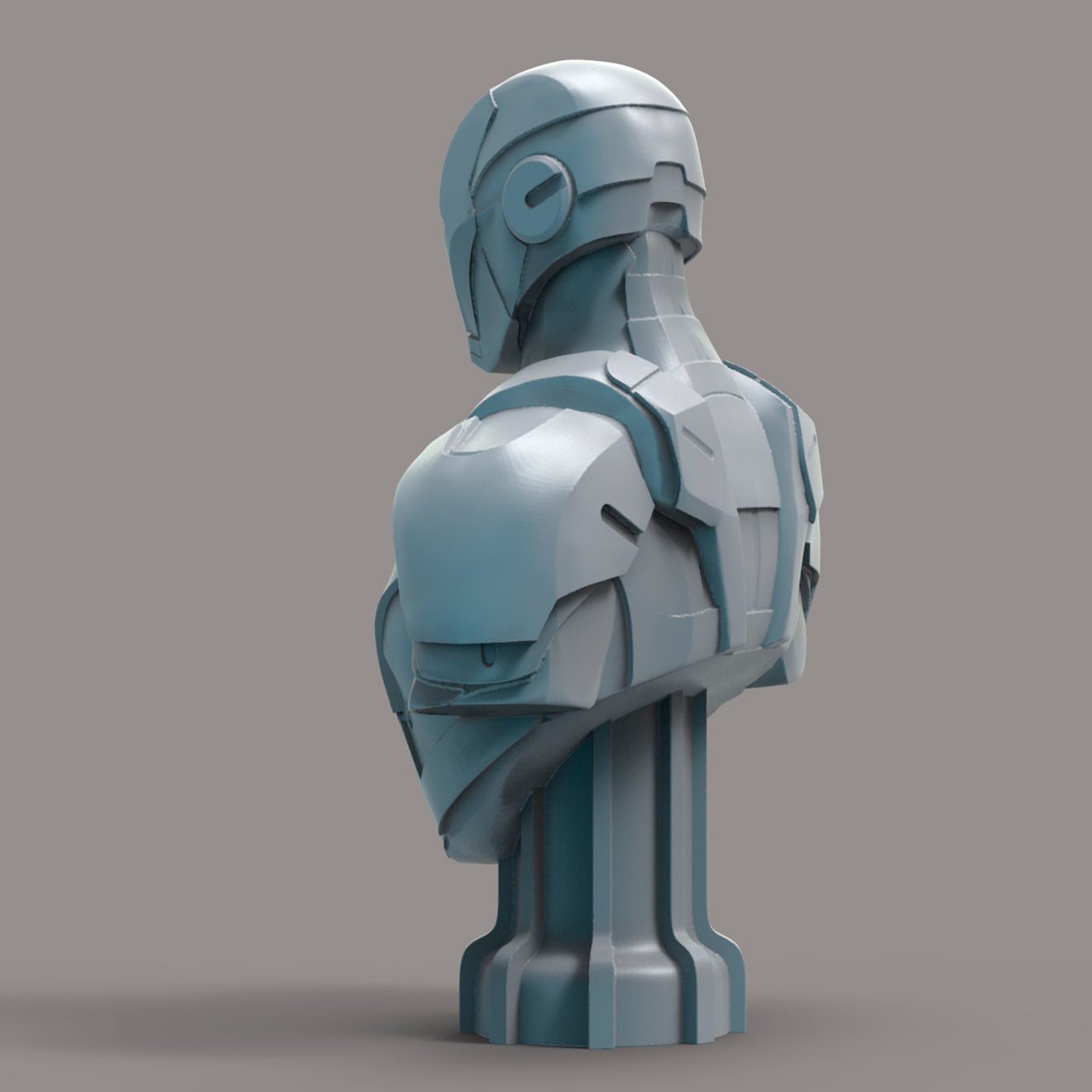 IronMan iron man bust 3D print model_2