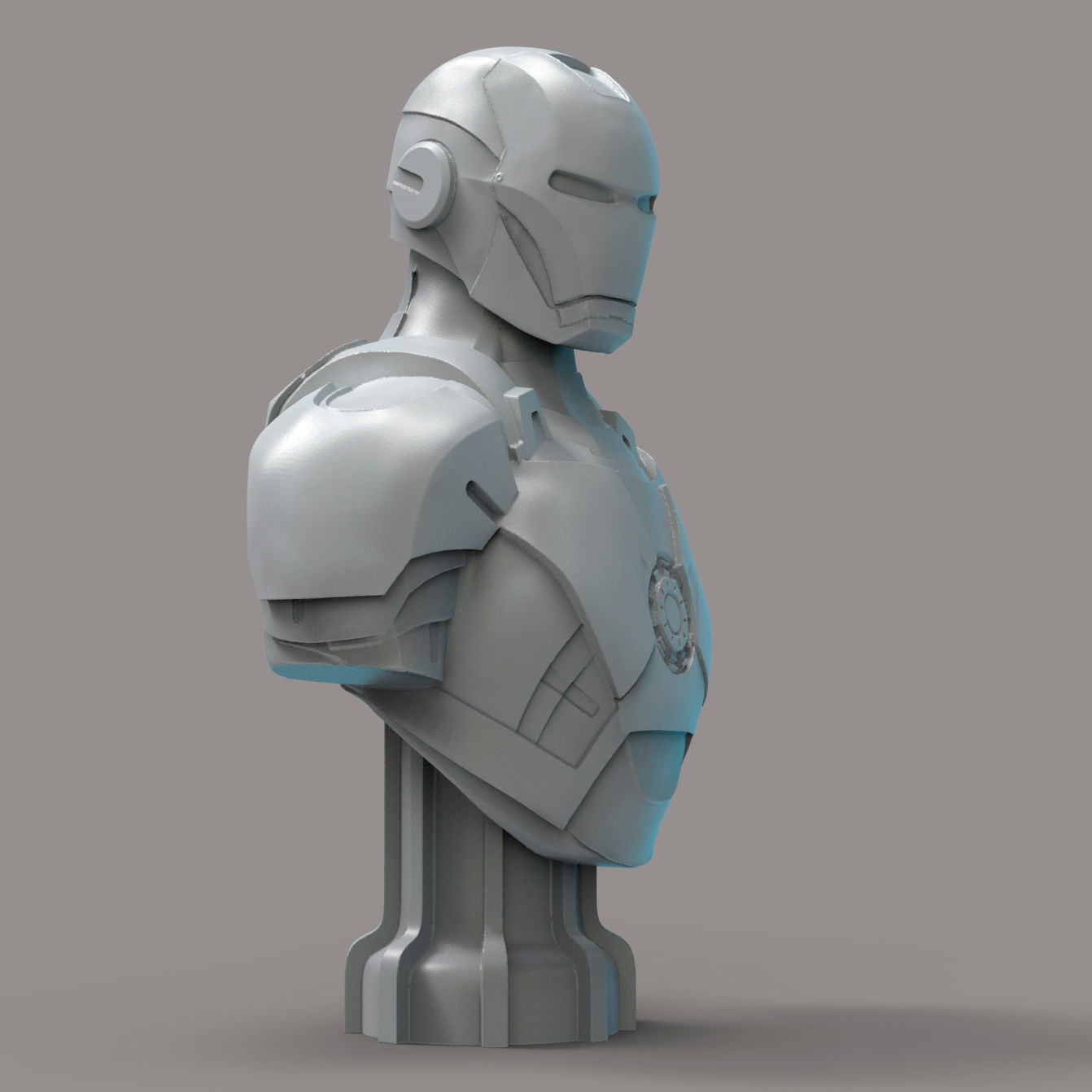 IronMan iron man bust 3D print model_1
