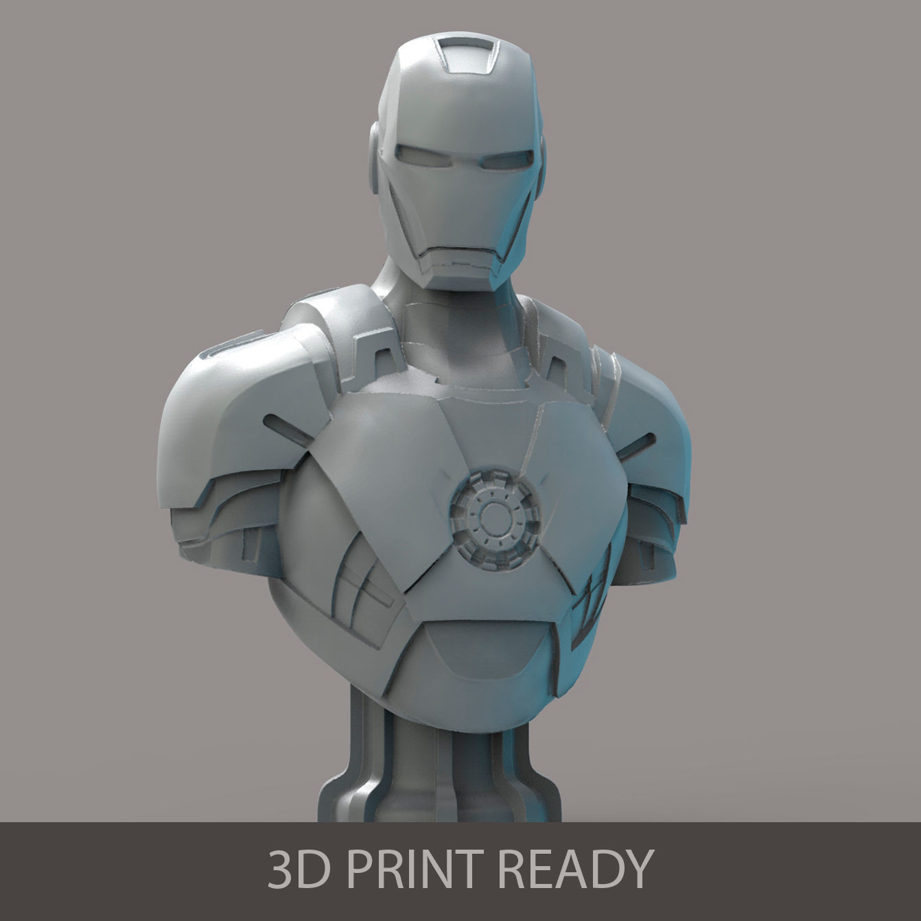 IronMan iron man bust 3D print model_3