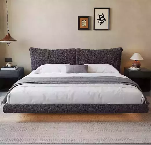 scandinavian bedroom scene