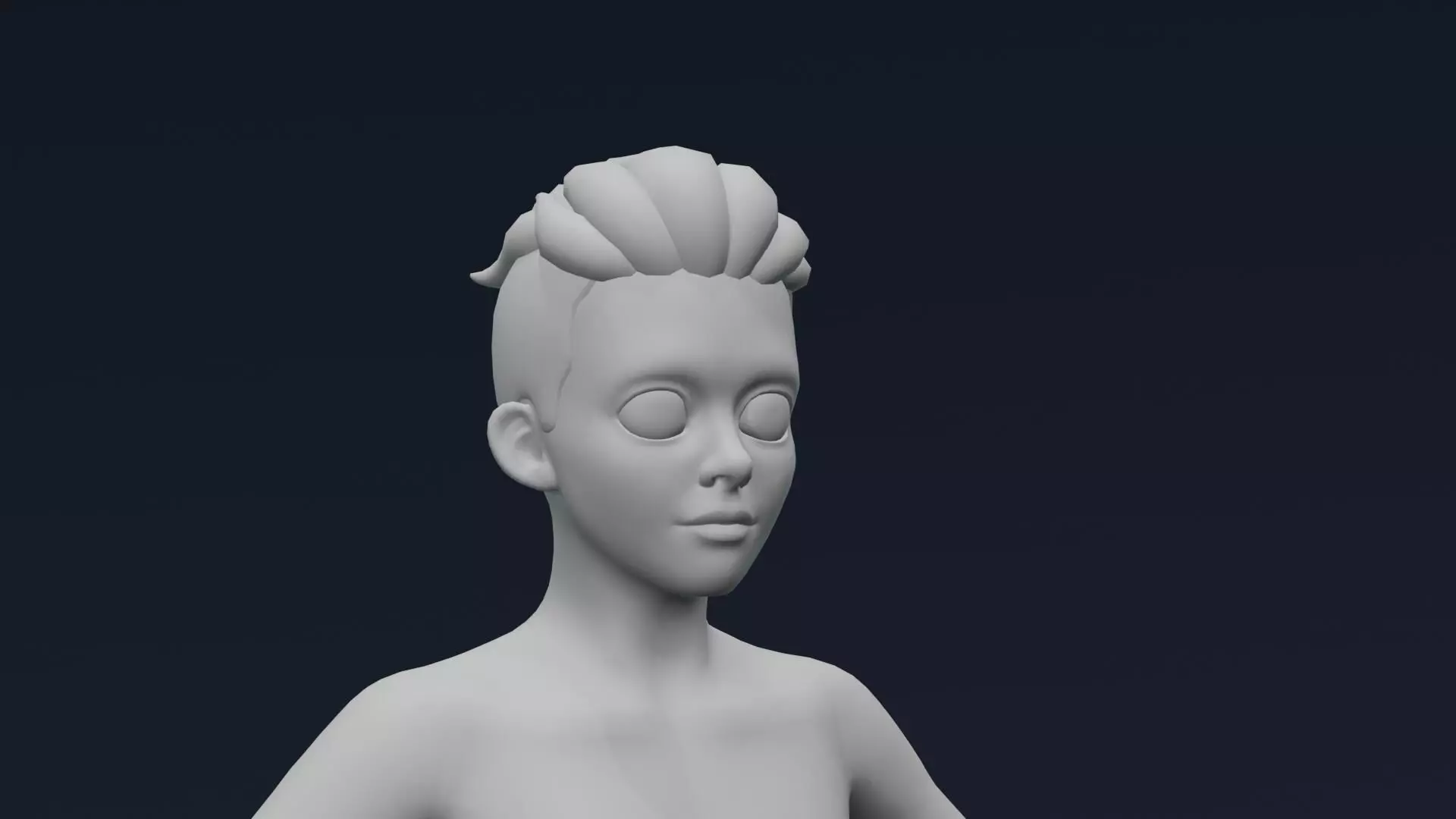 Stylized Boy Body Base Mesh IK FK Face Rig Game Animation Ready Low-poly 3D model_9