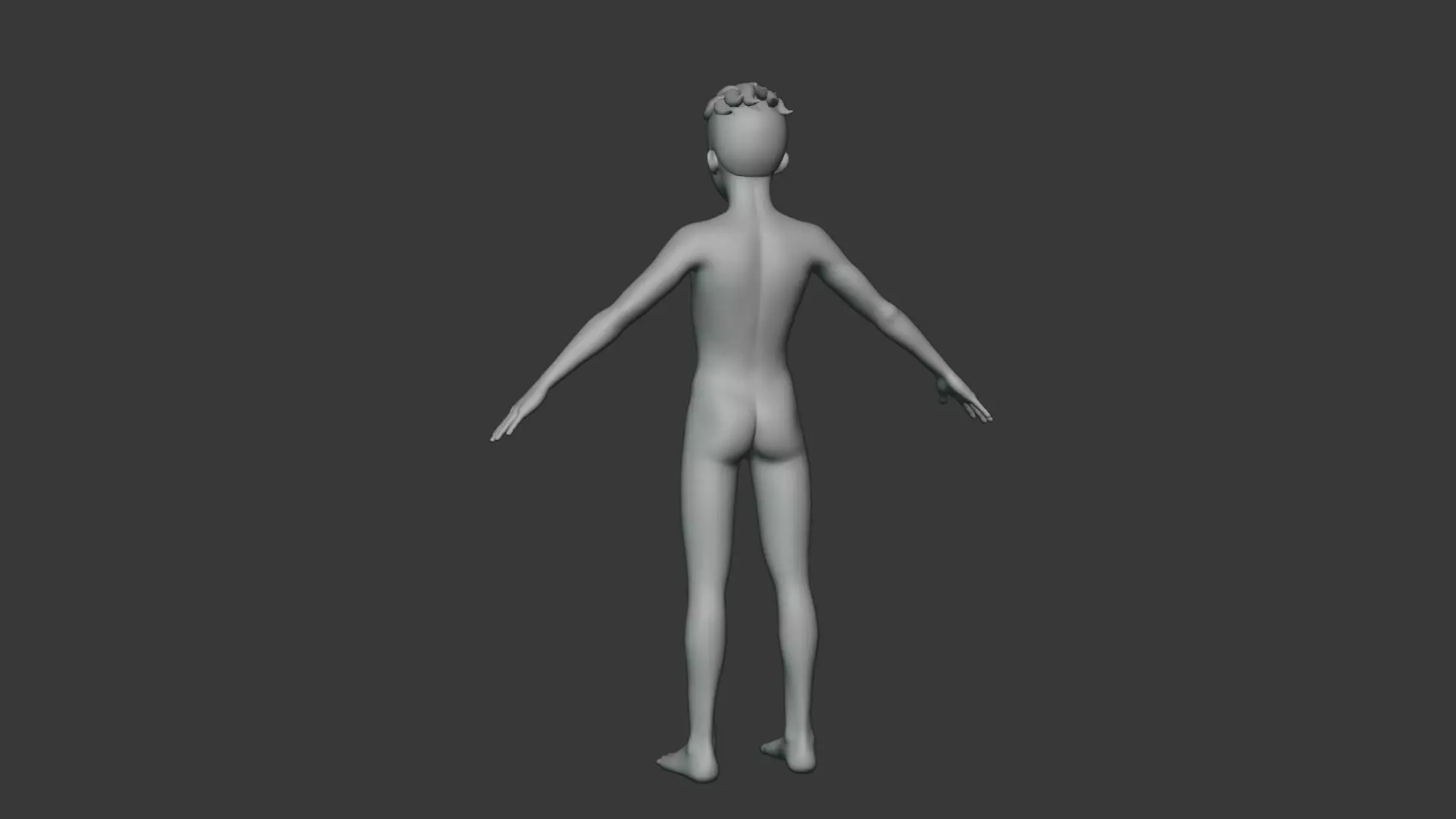 Stylized Boy Body Base Mesh IK FK Face Rig Game Animation Ready Low-poly 3D model_17
