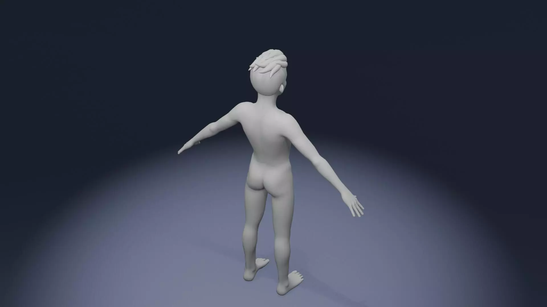 Stylized Boy Body Base Mesh IK FK Face Rig Game Animation Ready Low-poly 3D model_13