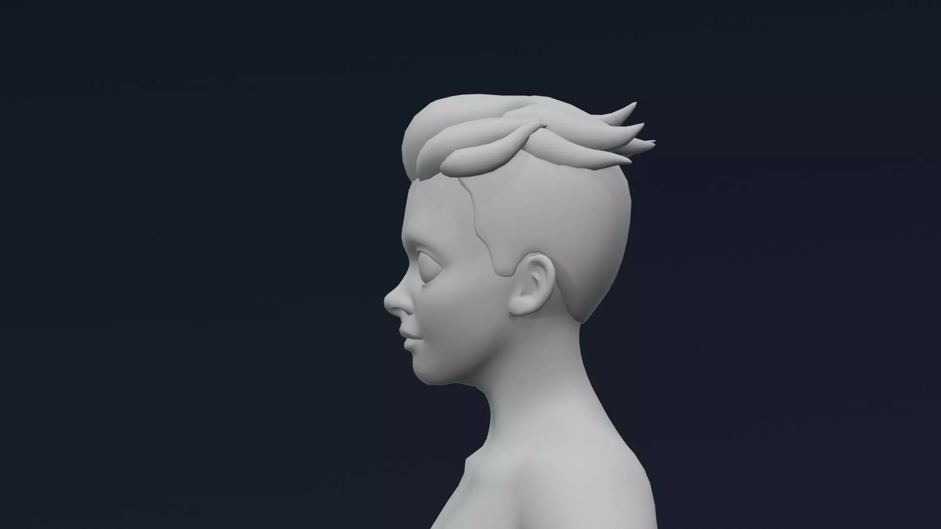 Stylized Boy Body Base Mesh IK FK Face Rig Game Animation Ready Low-poly 3D model_11