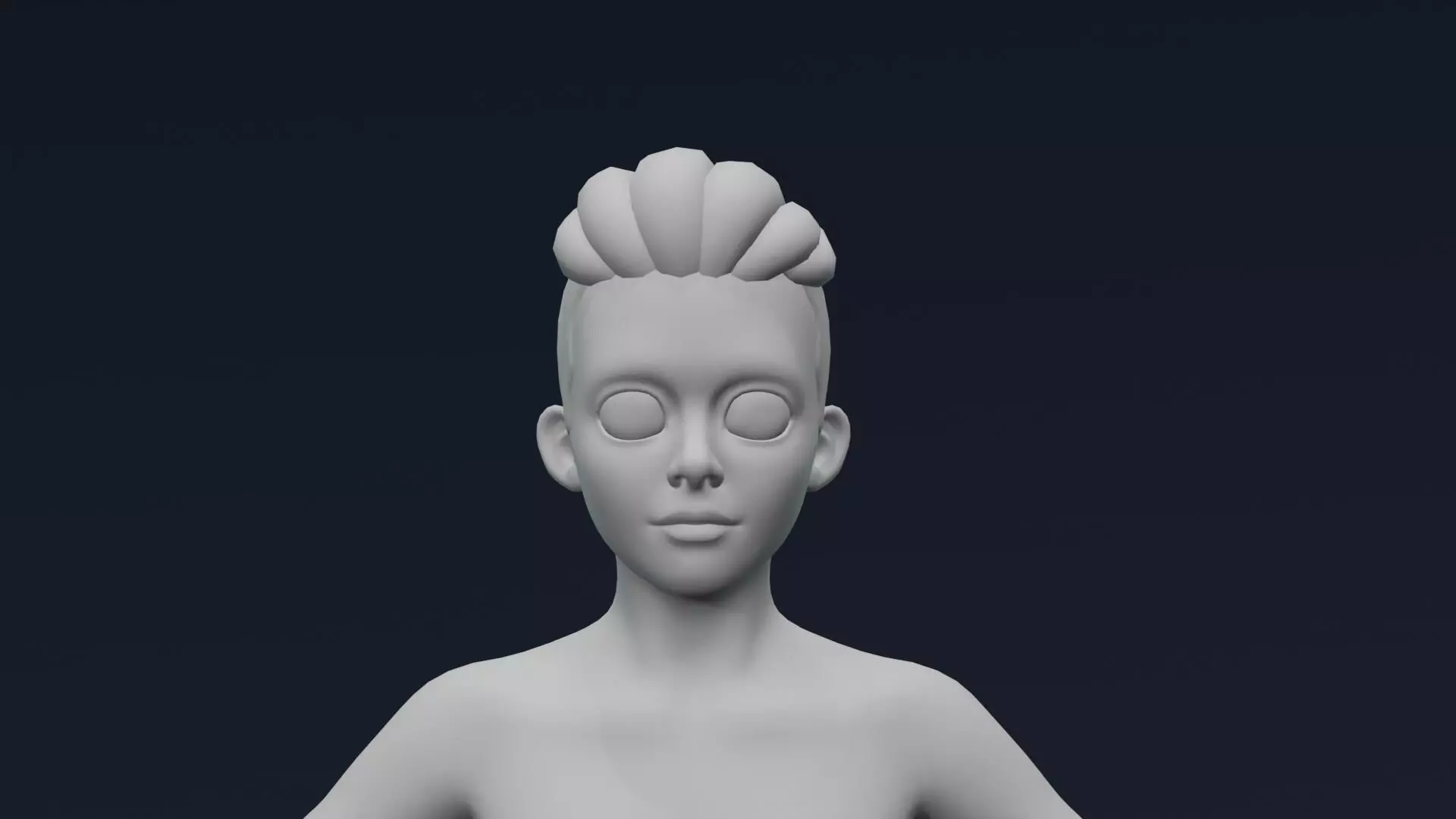 Stylized Boy Body Base Mesh IK FK Face Rig Game Animation Ready Low-poly 3D model_10