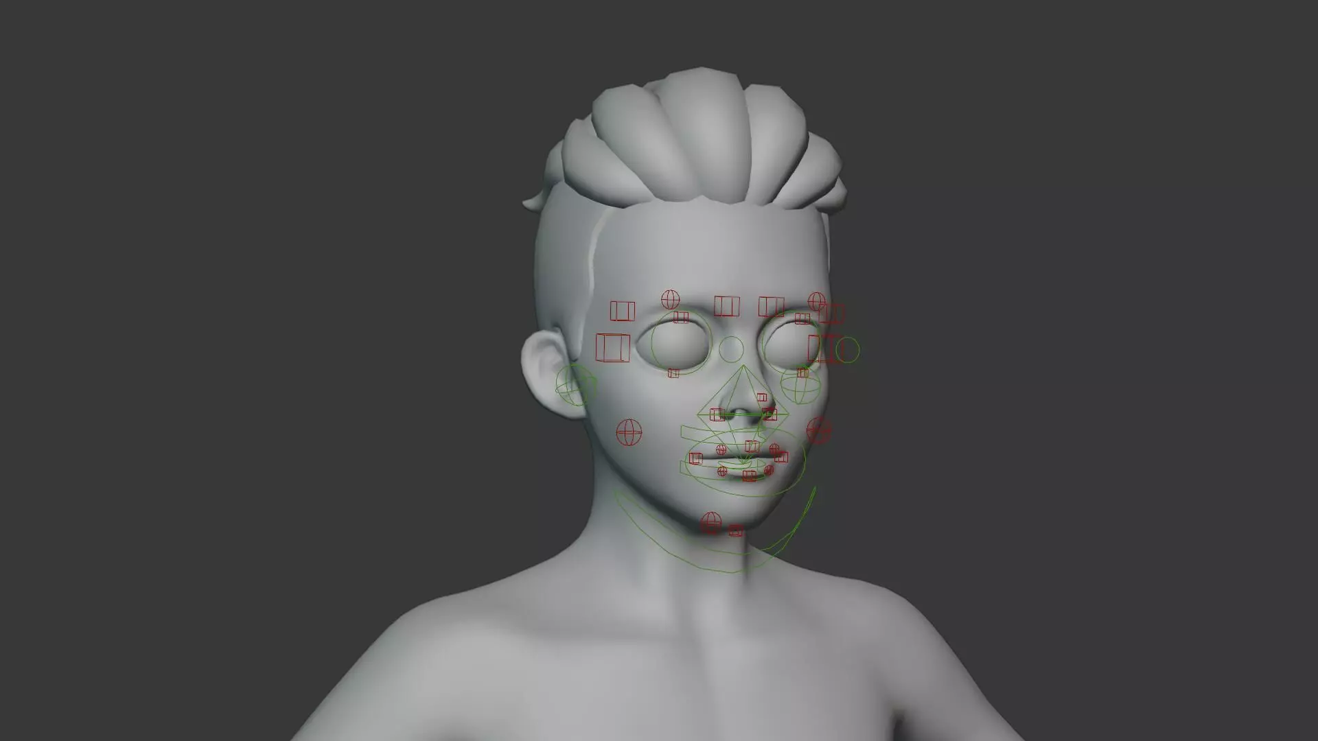 Stylized Boy Body Base Mesh IK FK Face Rig Game Animation Ready Low-poly 3D model_24