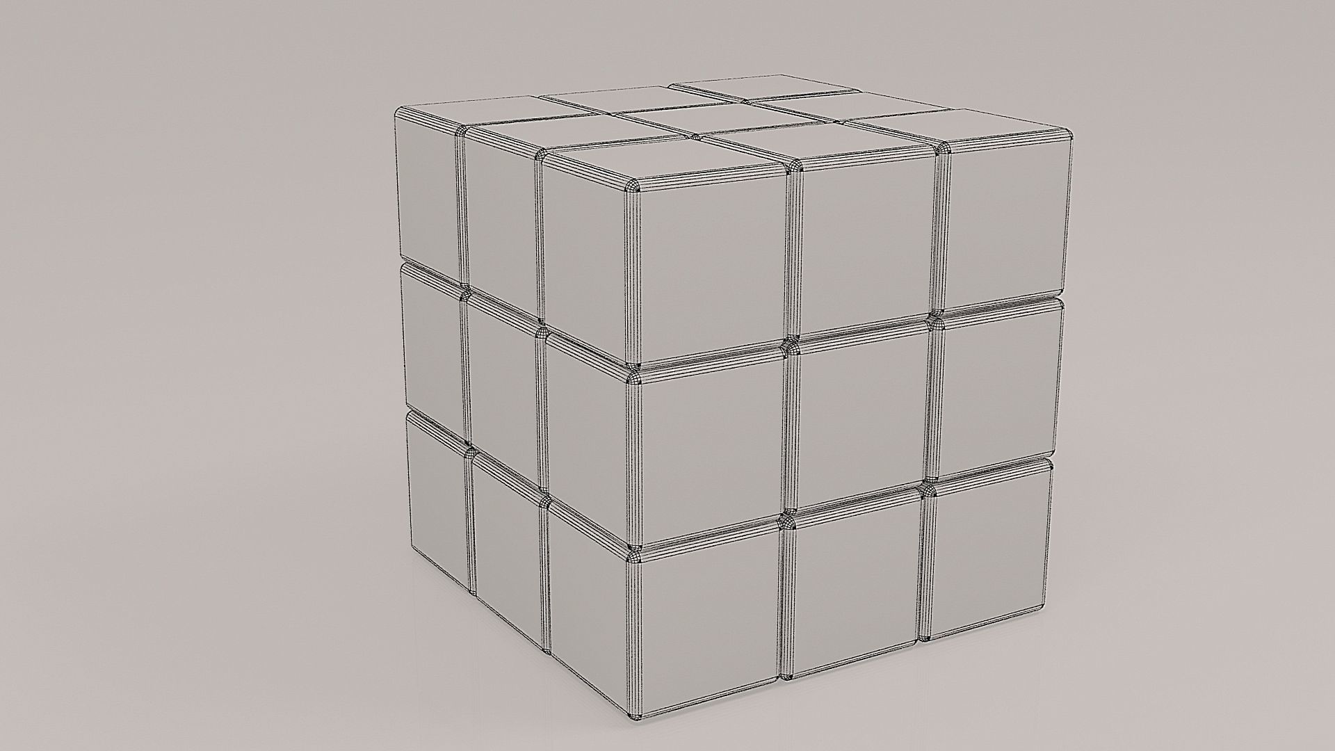 Rubik Cube 3D model_4
