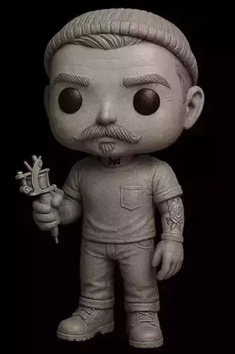 Funko - Tattoo Artist Printable Doll