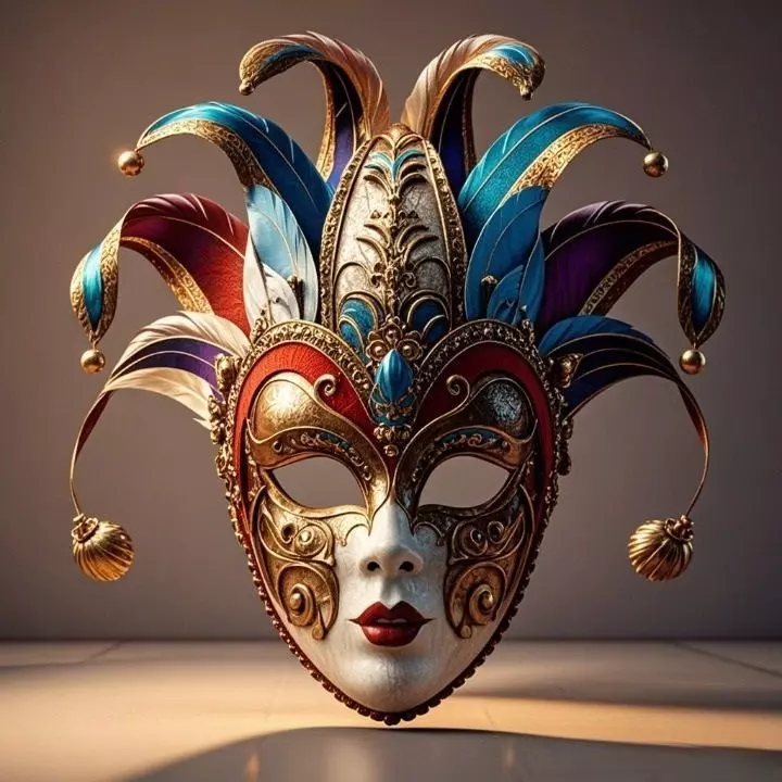 2473Venetian Carnival Mask Color 3D Model magic 3D print model_2