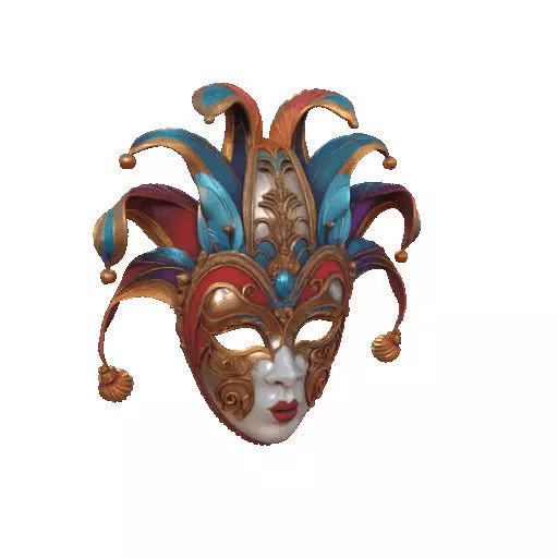 2473Venetian Carnival Mask Color 3D Model magic 3D print model_10