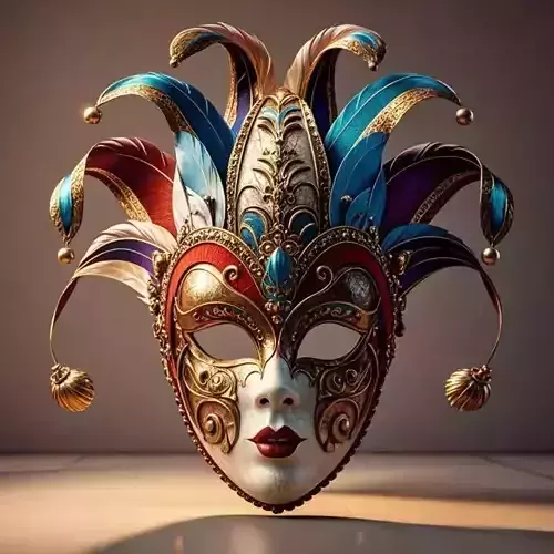 2473Venetian Carnival Mask Color 3D Model magic 3D print model 2473Venetian Carnival Mask Color 3D Model magic 3D print model