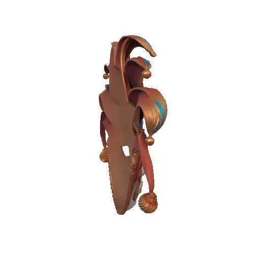 2473Venetian Carnival Mask Color 3D Model magic 3D print model_17