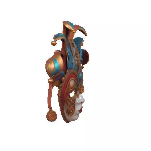 2473Venetian Carnival Mask Color 3D Model magic 3D print model_14
