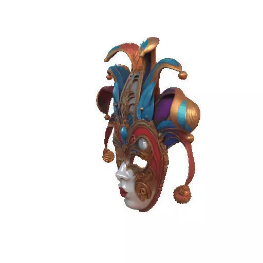 2473Venetian Carnival Mask Color 3D Model magic 3D print model_33